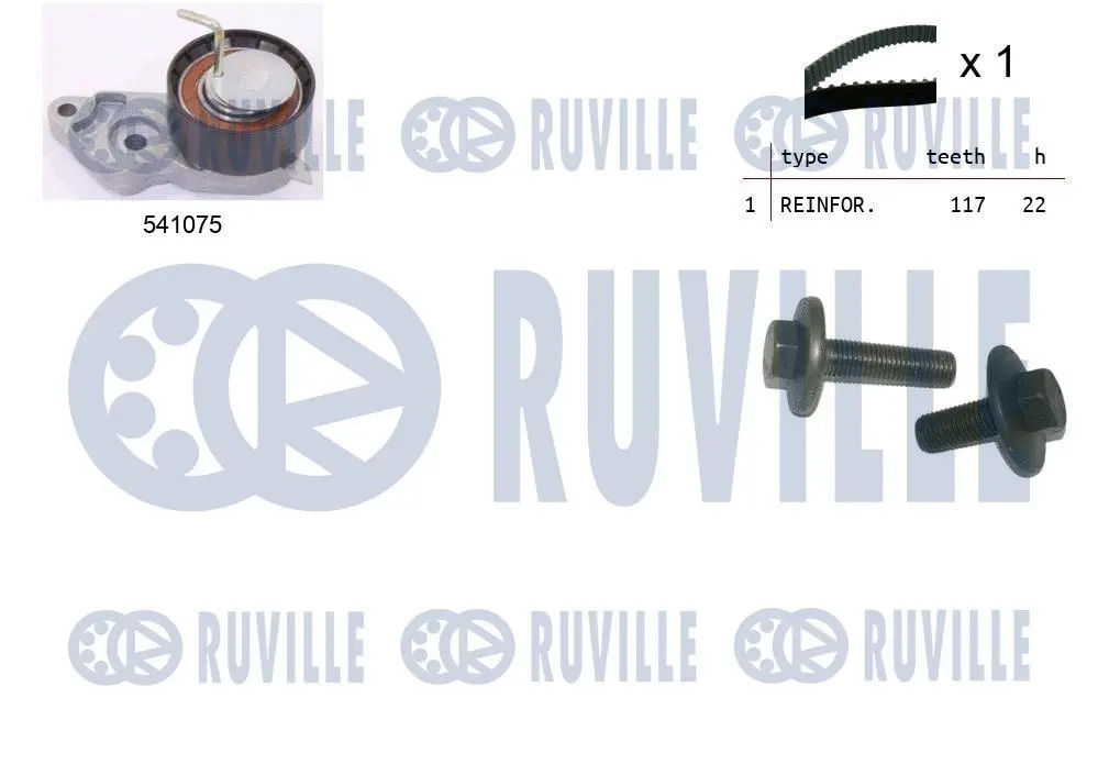 Kit de courroie crantée RUVILLE 550064