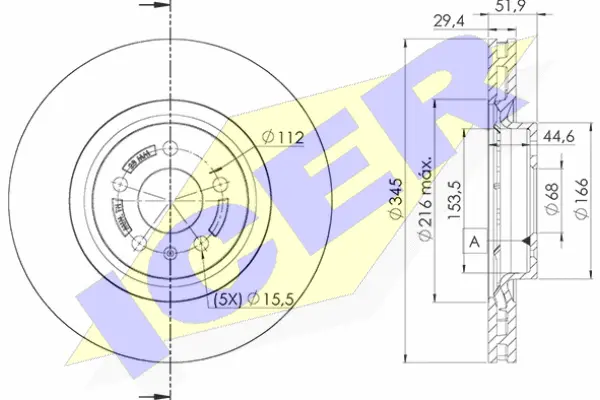Disque de frein ICER 78BD6078-2