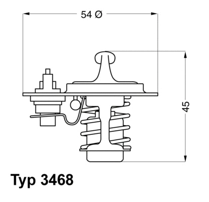 Thermostat, liquide de refroidissement BorgWarner (Wahler) 3468.88D