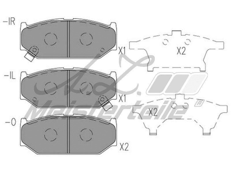 Kit de plaquettes de frein, frein à disque A.Z. Meisterteile AZMT-44-022-2395