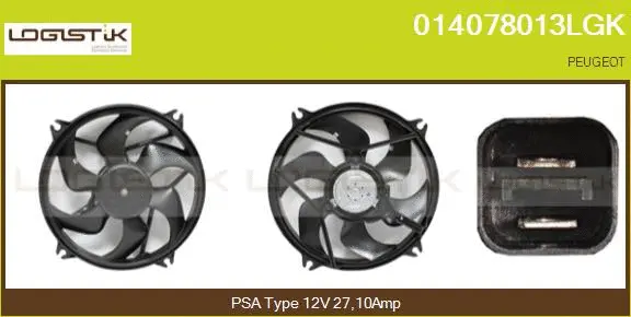 Moteur électrique, ventilateur pour radiateurs LGK 014078013LGK