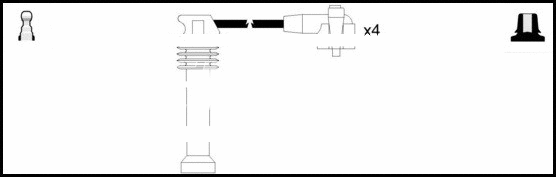 Kit de câbles d'allumage LEMARK HOES1312