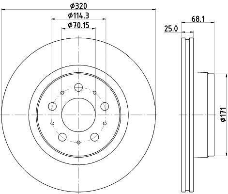 Disque de frein MINTEX MDC3019C