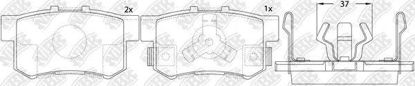 Kit de plaquettes de freins de haute performance NiBK PN8807S