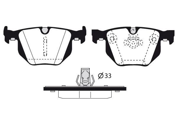 Kit de plaquettes de frein, frein à disque Technika 02155