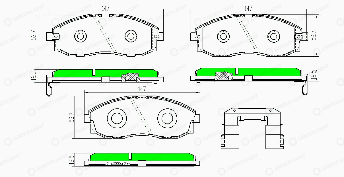 Kit de plaquettes de frein, frein à disque Automotive Adriado GLBP0355