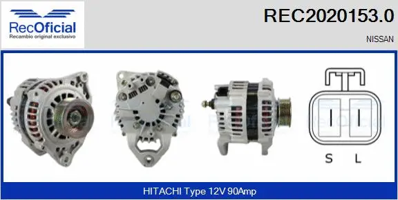 Alternateur RECOFICIAL REC2020153.0