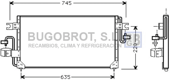 Condenseur, climatisation BUGOBROT 62-DN5163