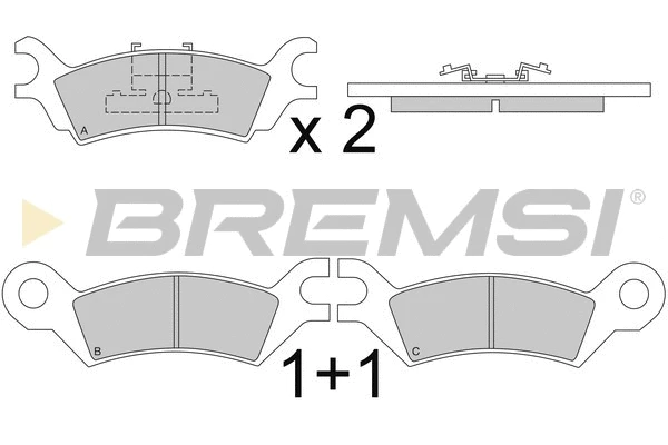 Kit de plaquettes de frein, frein à disque BREMSI BP2251