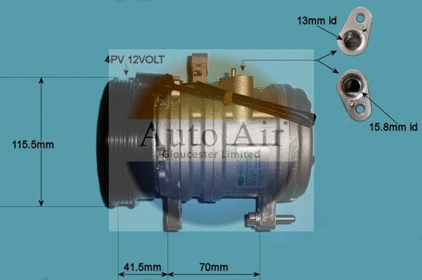 Compresseur, climatisation AUTO AIR GLOUCESTER 14-1018