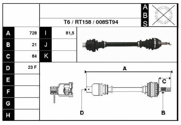 Arbre de transmission Technika 38008