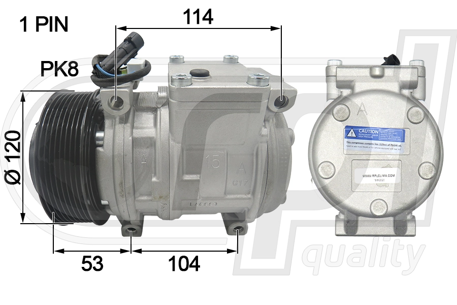 Compresseur, climatisation RPL QUALITY APCOJD5015