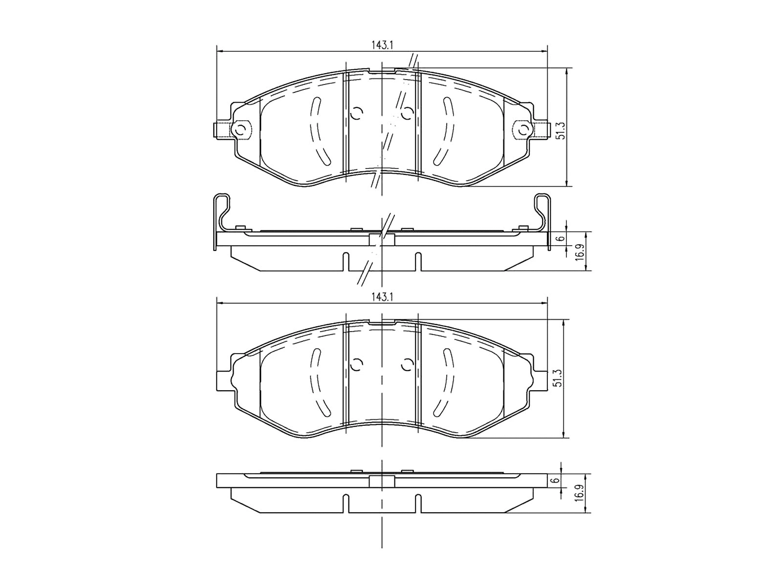 Kit de plaquettes de frein, frein à disque A.Z. Meisterteile AZMT-44-022-1248