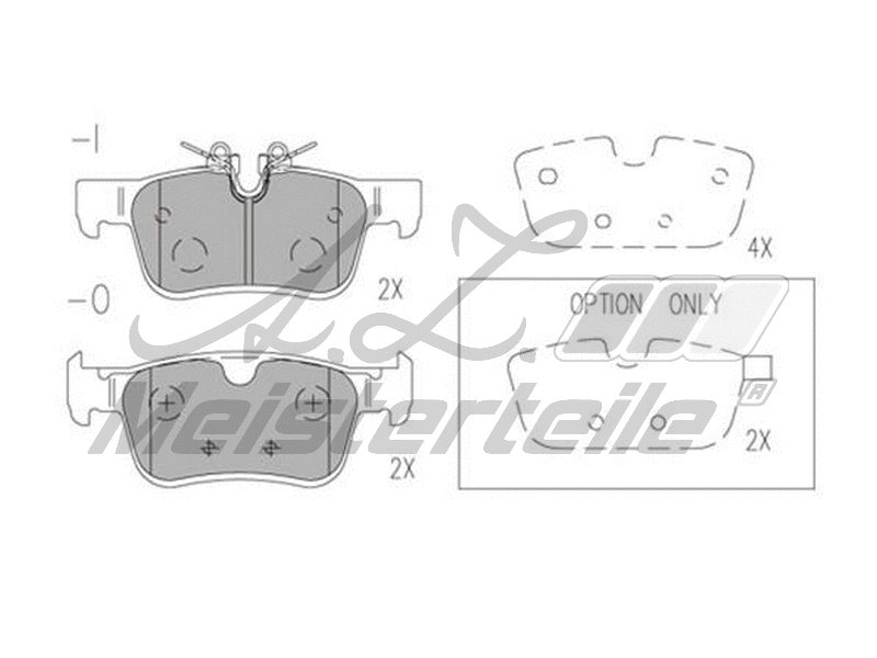 Kit de plaquettes de frein, frein à disque A.Z. Meisterteile AZMT-44-022-1985