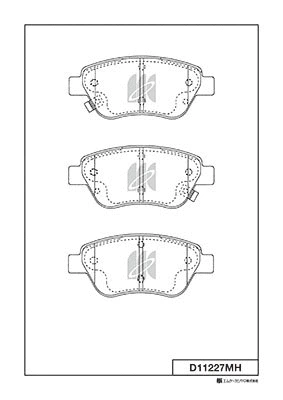 Kit de plaquettes de frein, frein à disque MK Kashiyama D11227MH