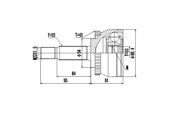 Jeu de joints, arbre de transmission DYNAMATRIX DCV862008