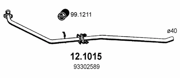 Tuyau d'échappement ASSO 12.1015