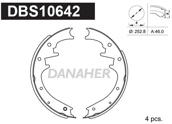 Jeu de mâchoires de frein DANAHER DBS10642