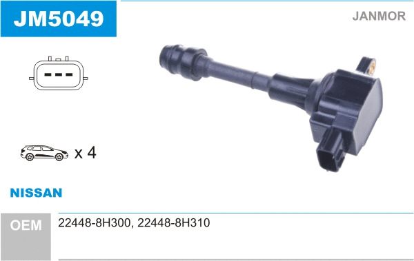 Bobine d'allumage JANMOR JM5049