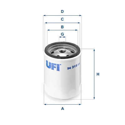 Filtre à carburant UFI 24.319.01