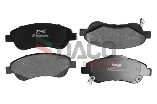 Kit de plaquettes de frein, frein à disque DACO Germany 321215