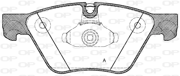 Kit de plaquettes de frein, frein à disque OPEN PARTS BPA1052.30