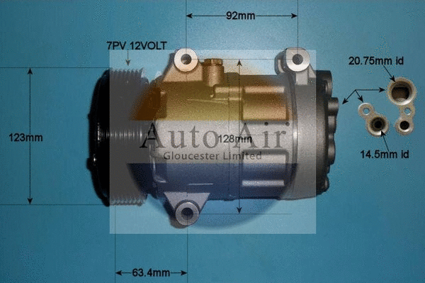 Compresseur, climatisation AUTO AIR GLOUCESTER 14-1115P