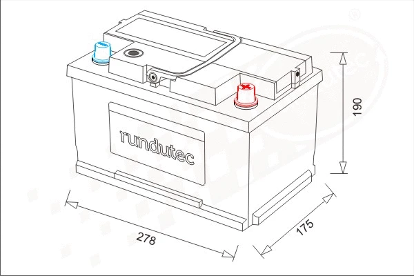 Batterie de démarrage rundutec GmbH RNU068RHN