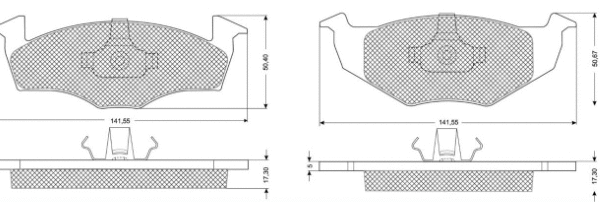 Kit de plaquettes de frein, frein à disque MTR MT538