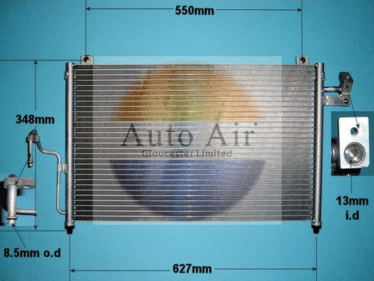 Condenseur, climatisation AUTO AIR GLOUCESTER 16-1189