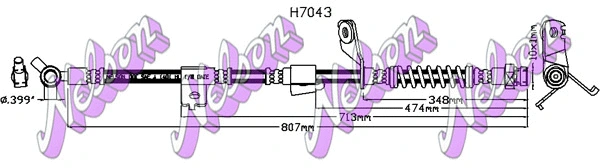 Flexible de frein KAWE H7043