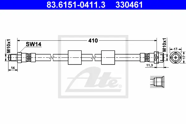 Flexible de frein ATE-APAC 83.6151-0411.3