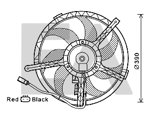 Ventilateur, refroidissement du moteur EACLIMA 33V07028