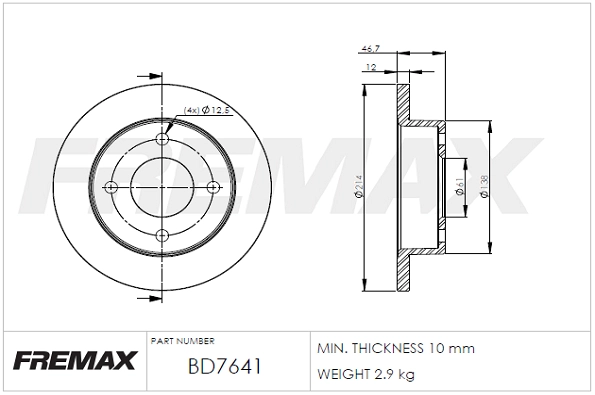 Disque de frein FREMAX BD-7641