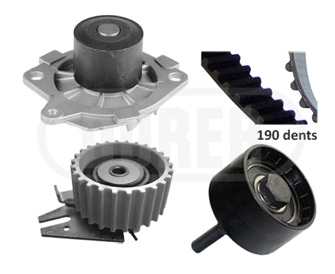 Pompe à eau + kit de courroie crantée DÜRER PA131134