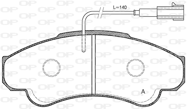 Kit de plaquettes de frein, frein à disque OPEN PARTS BPA0959.01