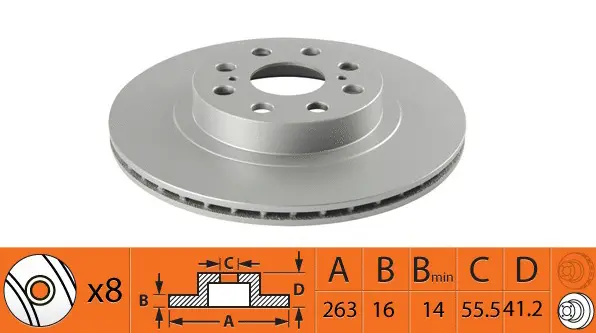 Disque de frein SB BR21212T