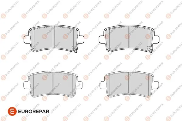 Kit de plaquettes de frein, frein à disque EUROREPAR 1686272480