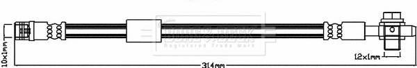 Flexible de frein BORG & BECK BBH7950