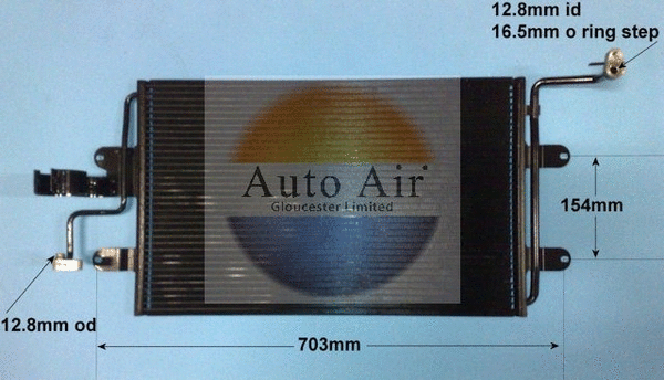 Condenseur, climatisation AUTO AIR GLOUCESTER 16-9560