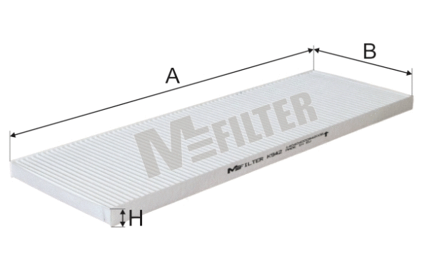 Filtre, air de l'habitacle MFILTER K 942