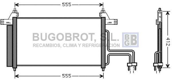Condenseur, climatisation BUGOBROT 62-FT5253