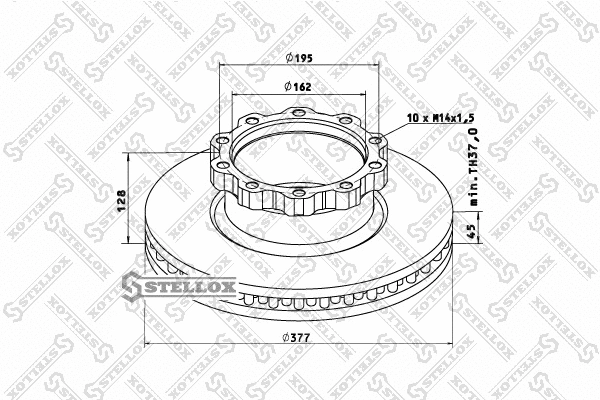 Disque de frein STELLOX 85-00712-SX