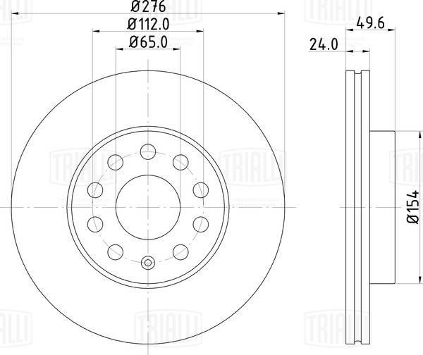 Disque de frein TRIALLI DF 084310