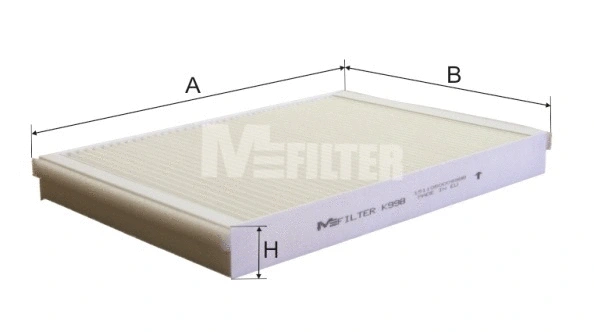 Filtre, air de l'habitacle MFILTER K 998