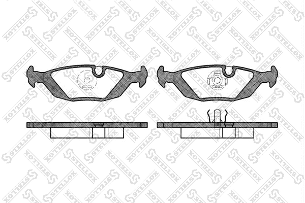 Kit de plaquettes de frein, frein à disque STELLOX 166 010B-SX