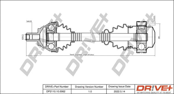 Arbre de transmission Dr!ve+ DP2110.10.0062