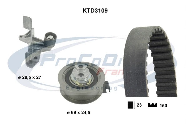 Kit de courroie crantée PROCODIS FRANCE KTD3109