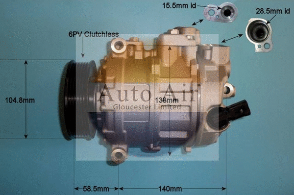 Compresseur, climatisation AUTO AIR GLOUCESTER 14-1126P