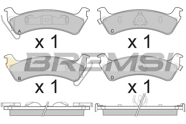 Kit de plaquettes de frein, frein à disque BREMSI BP2777